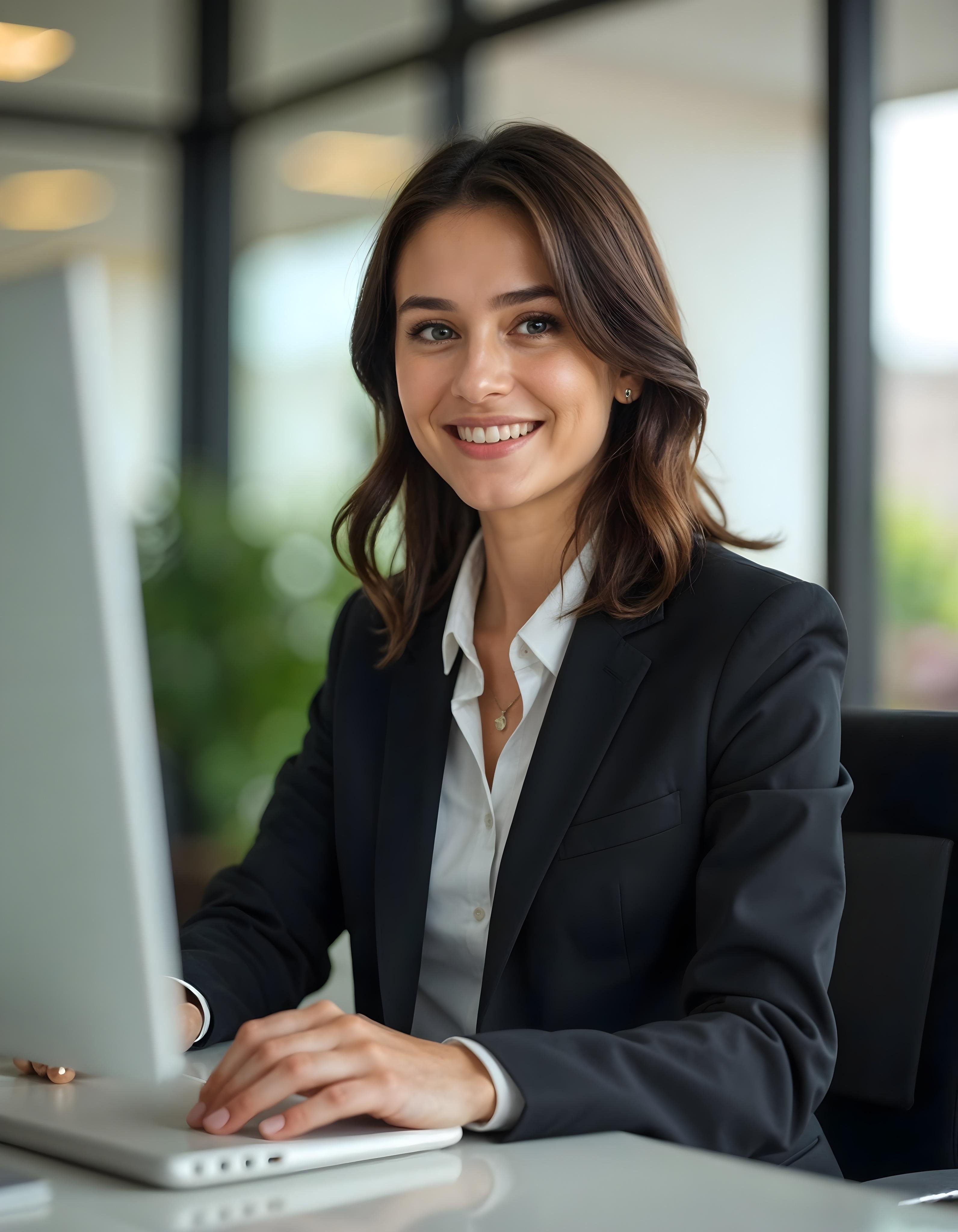 Profissional do setor financeiro em escritório corporativo